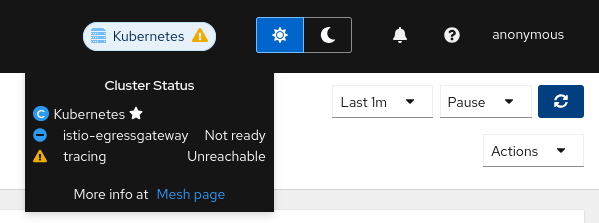 Istio component status